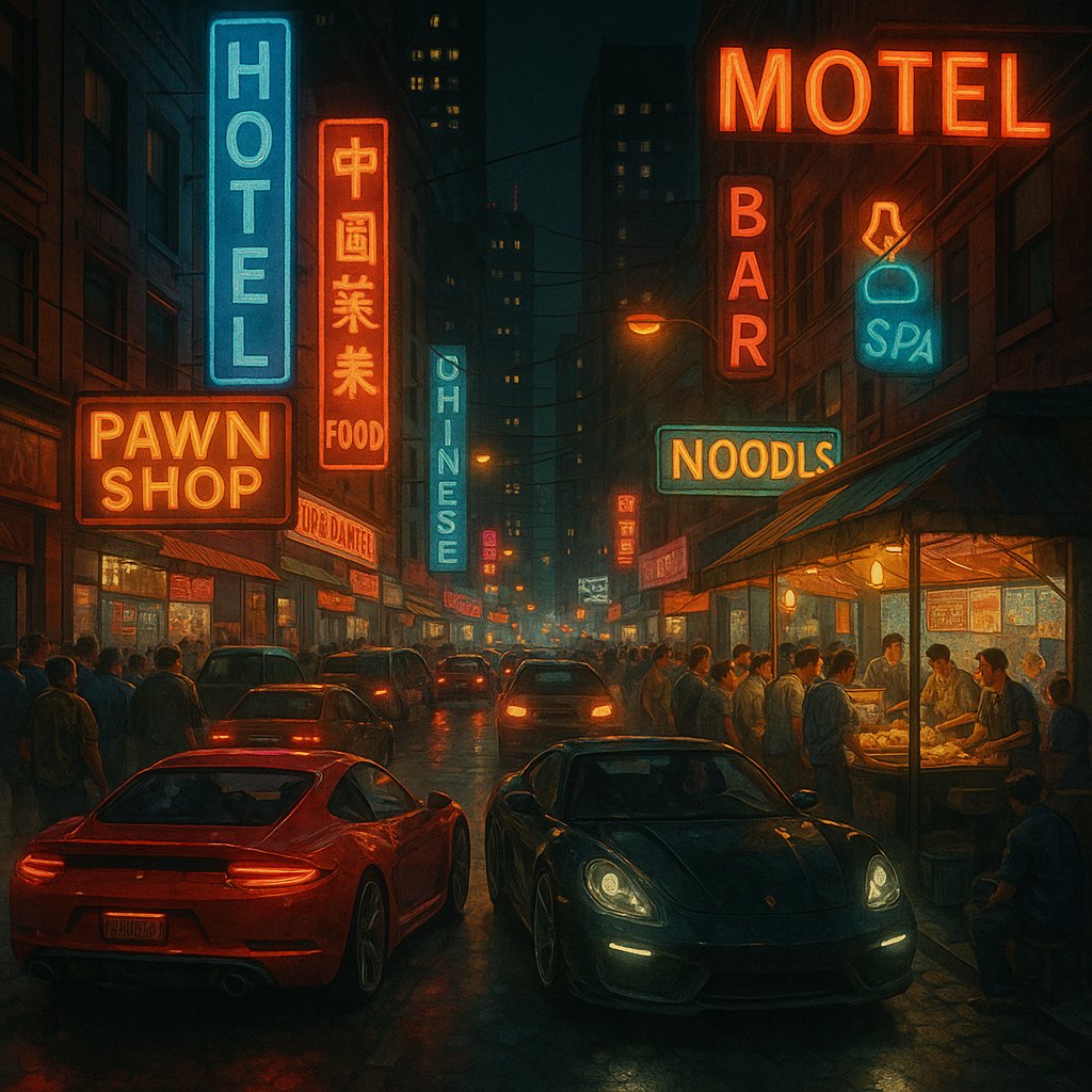 Neon Night: Downtown Rush