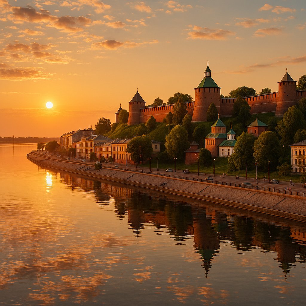 Nizhny Novgorod Kremlin at Sunset