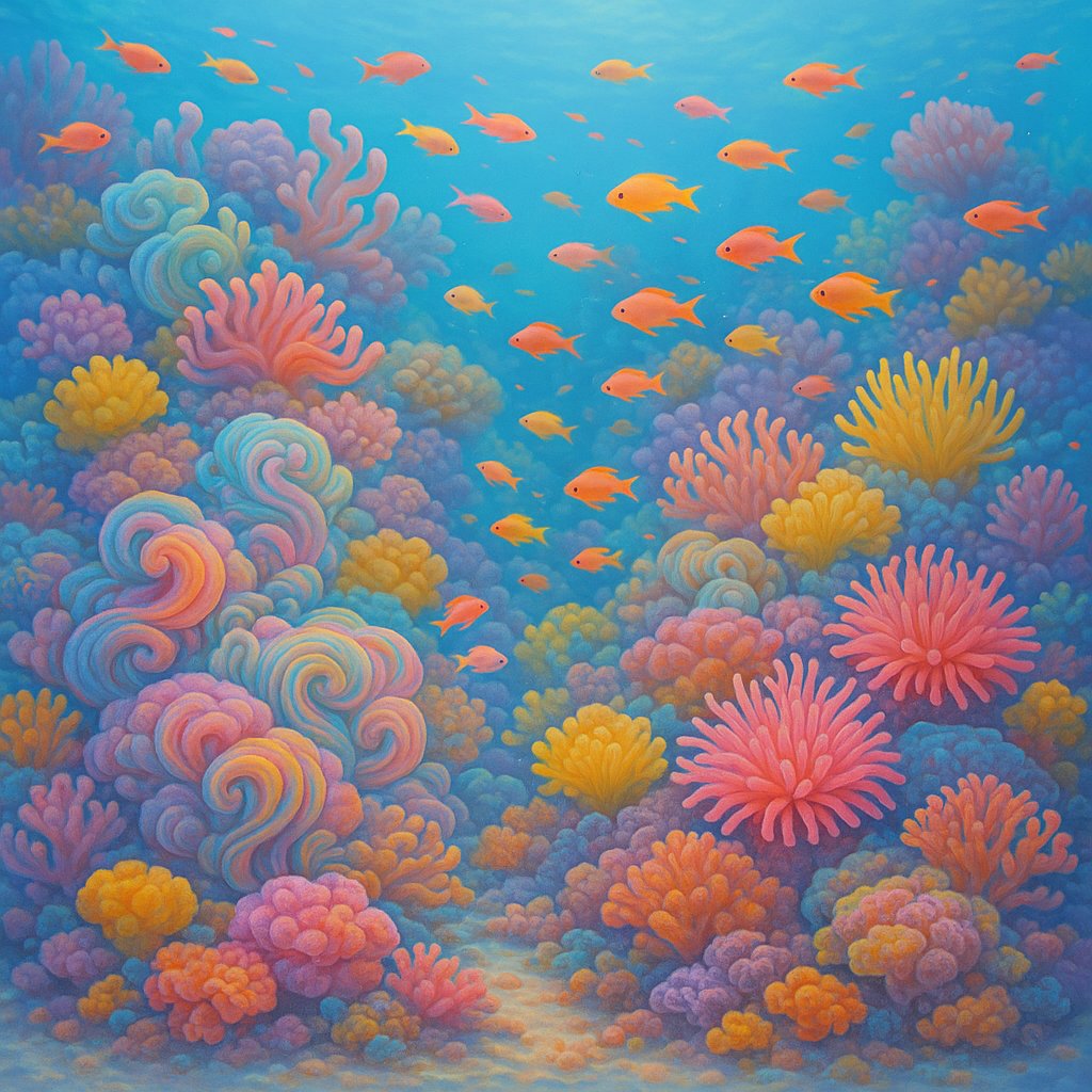 Pastel Reef: A Dreamlike Shoal