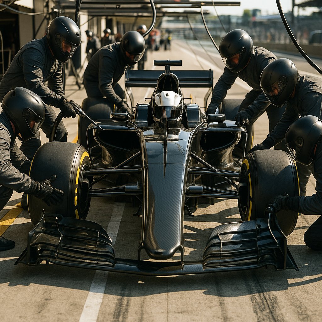 Precision Stop: Pit Crew in Motion