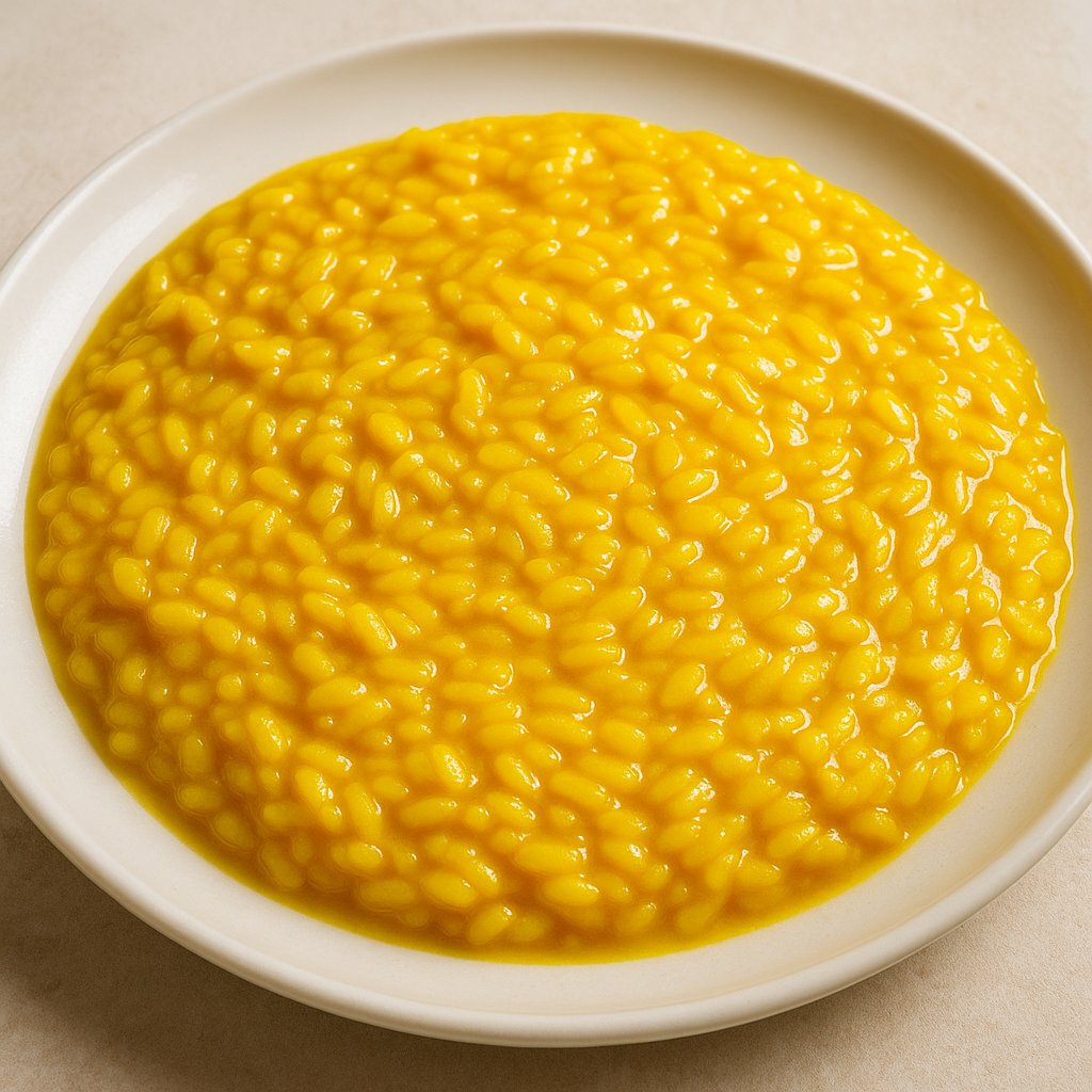 Risotto alla Milanese — Glossy Saffron Risotto
