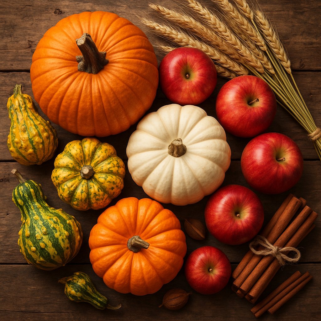Rustic Thanksgiving Harvest Still Life