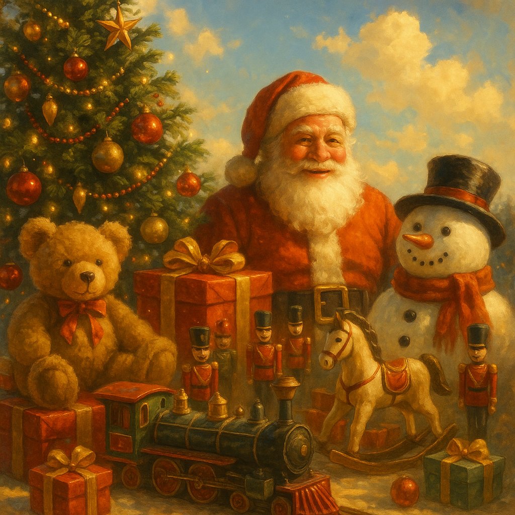 Santa's Warm Holiday Collage