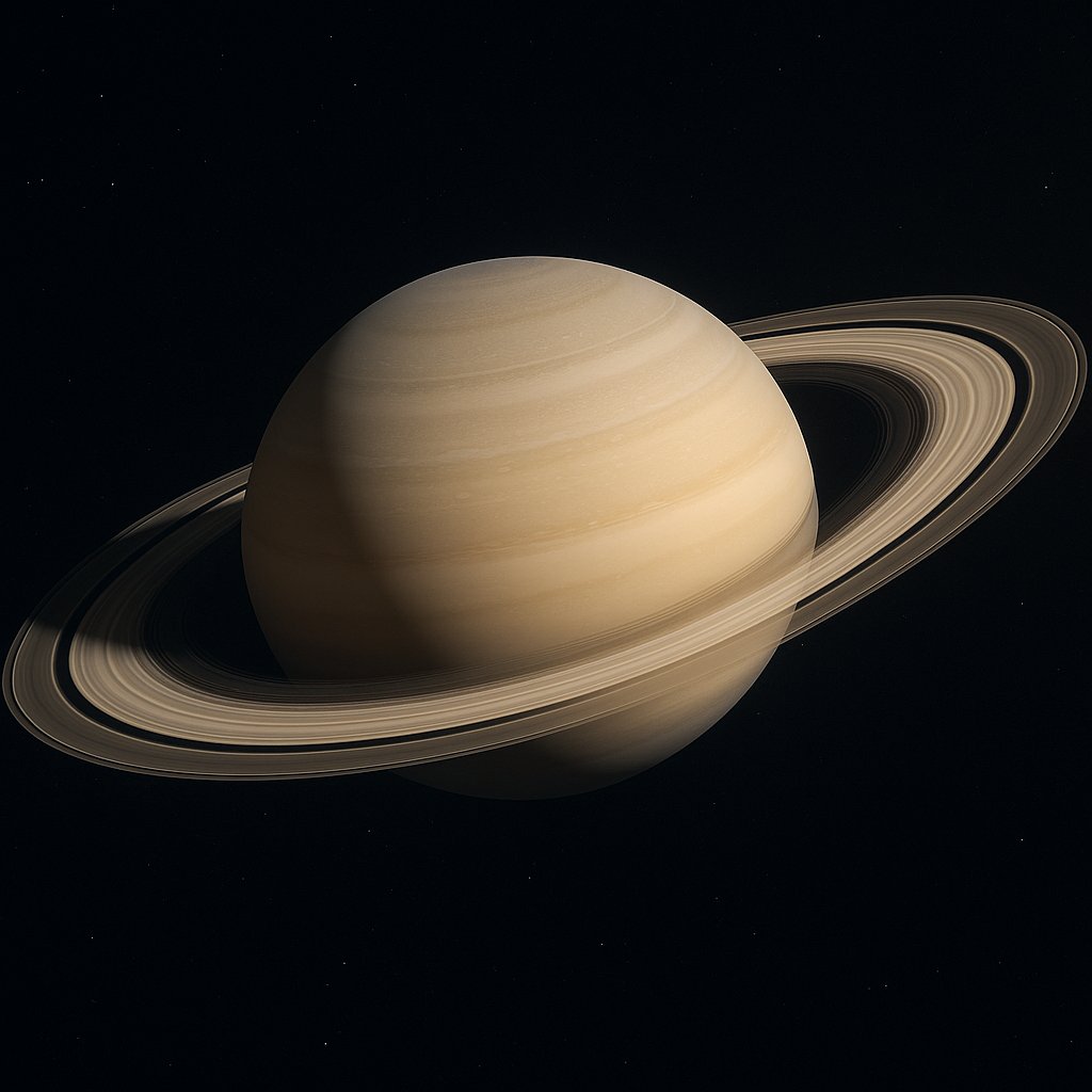 Jigsaw Puzzle Planet Saturn in Soft Light