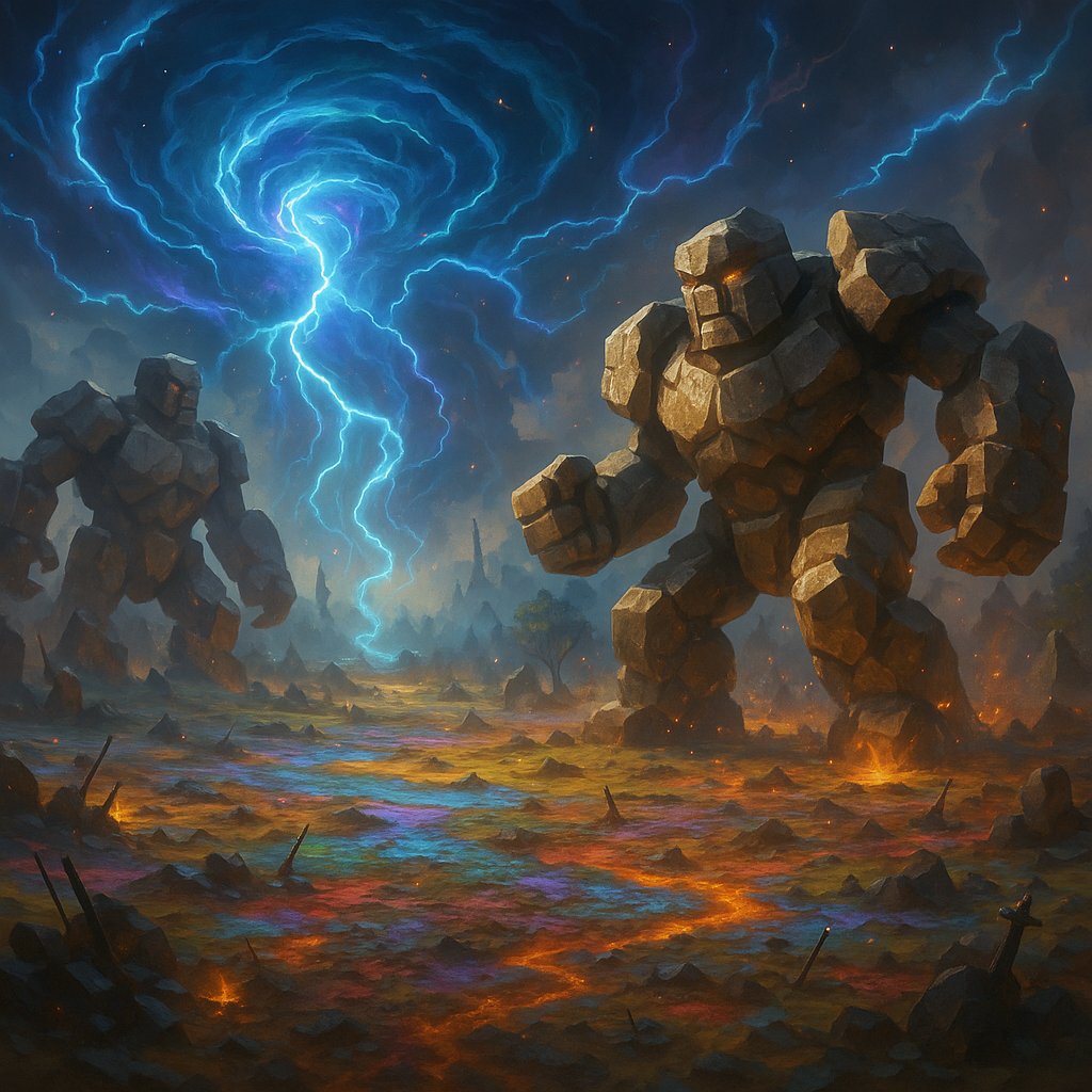 Stone Sentinels at the Arcstorm Clearing