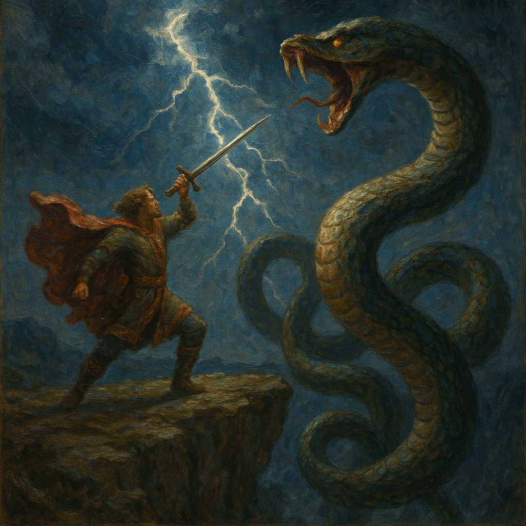 Stormbound Duel: Hero and Serpent