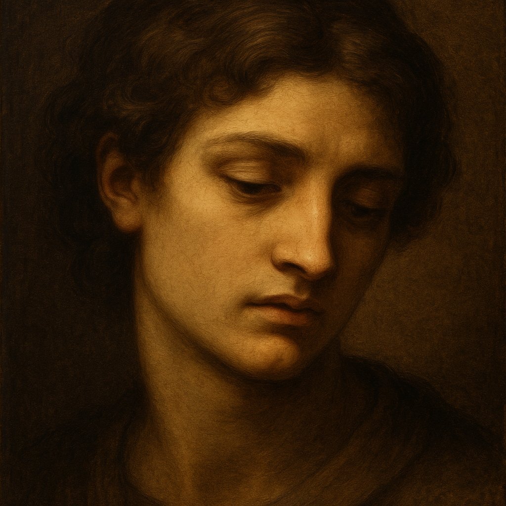 Study in Chiaroscuro: Youthful Head