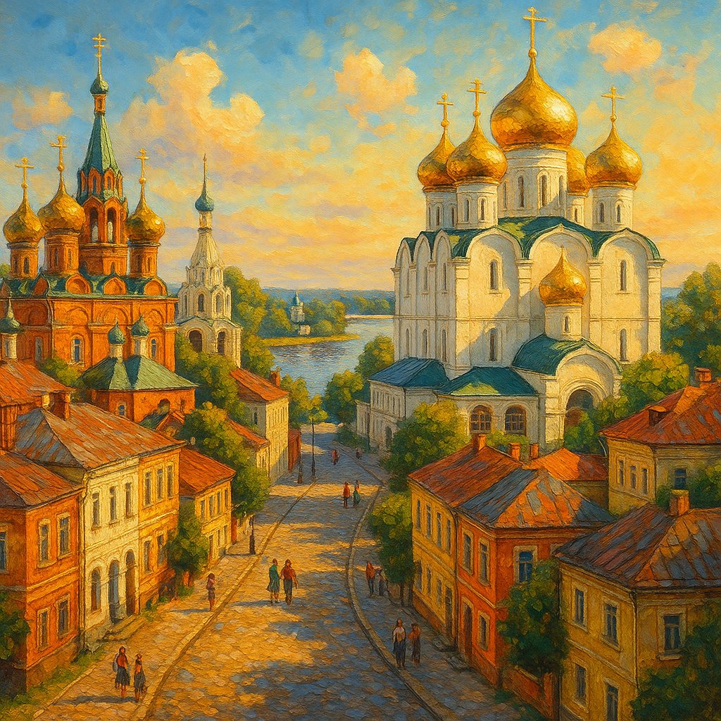 Sunlit Domes of Yaroslavl