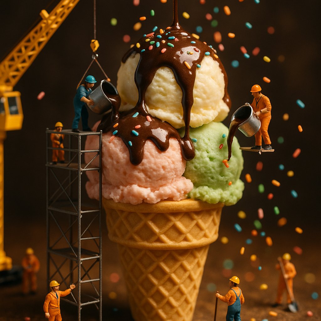 Sweet Construction: Miniature Ice Cream Factory