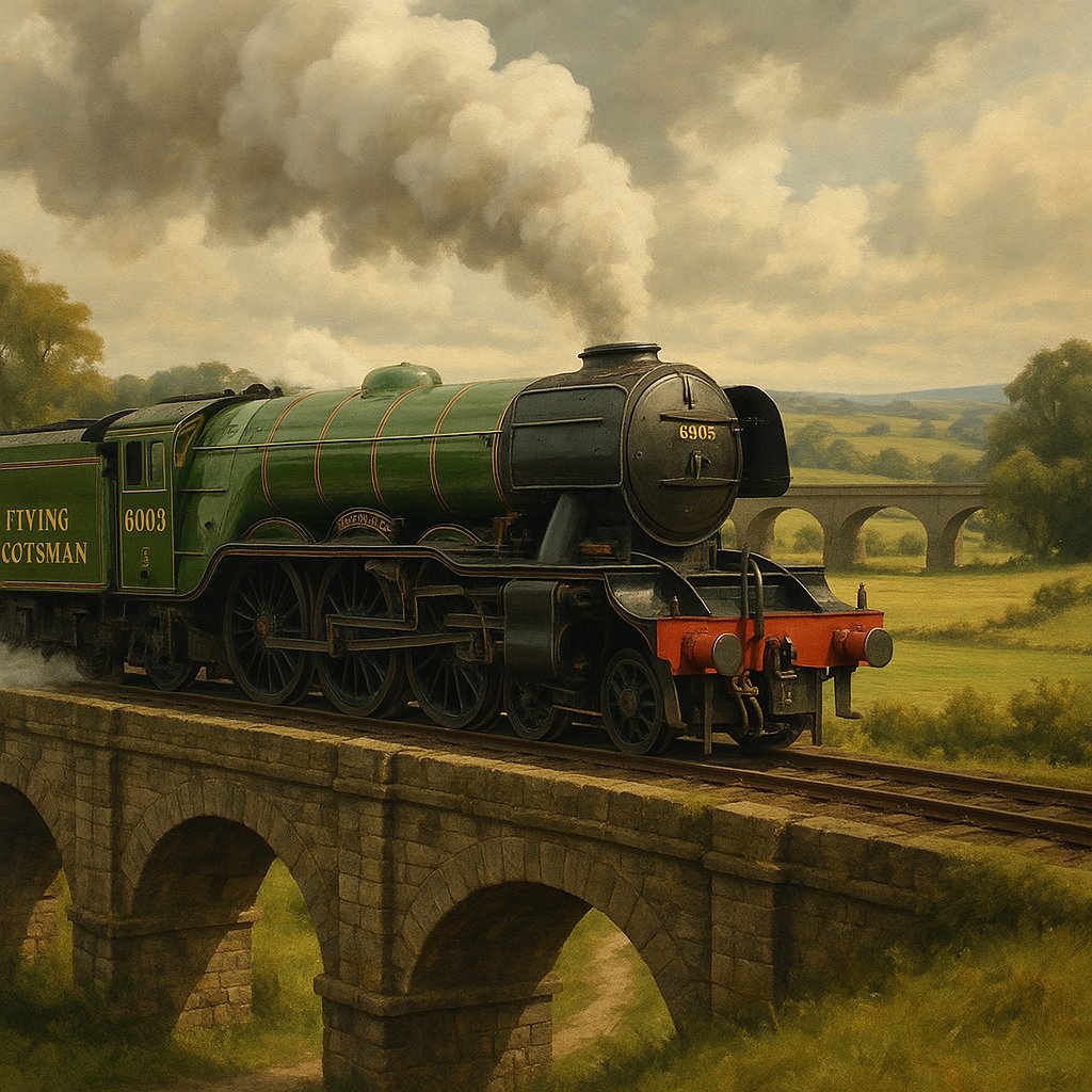 The Flying Scotsman Over the Viaduct