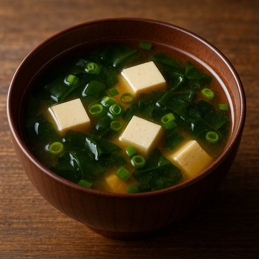 Traditional Miso Soup with Tofu and Wakame