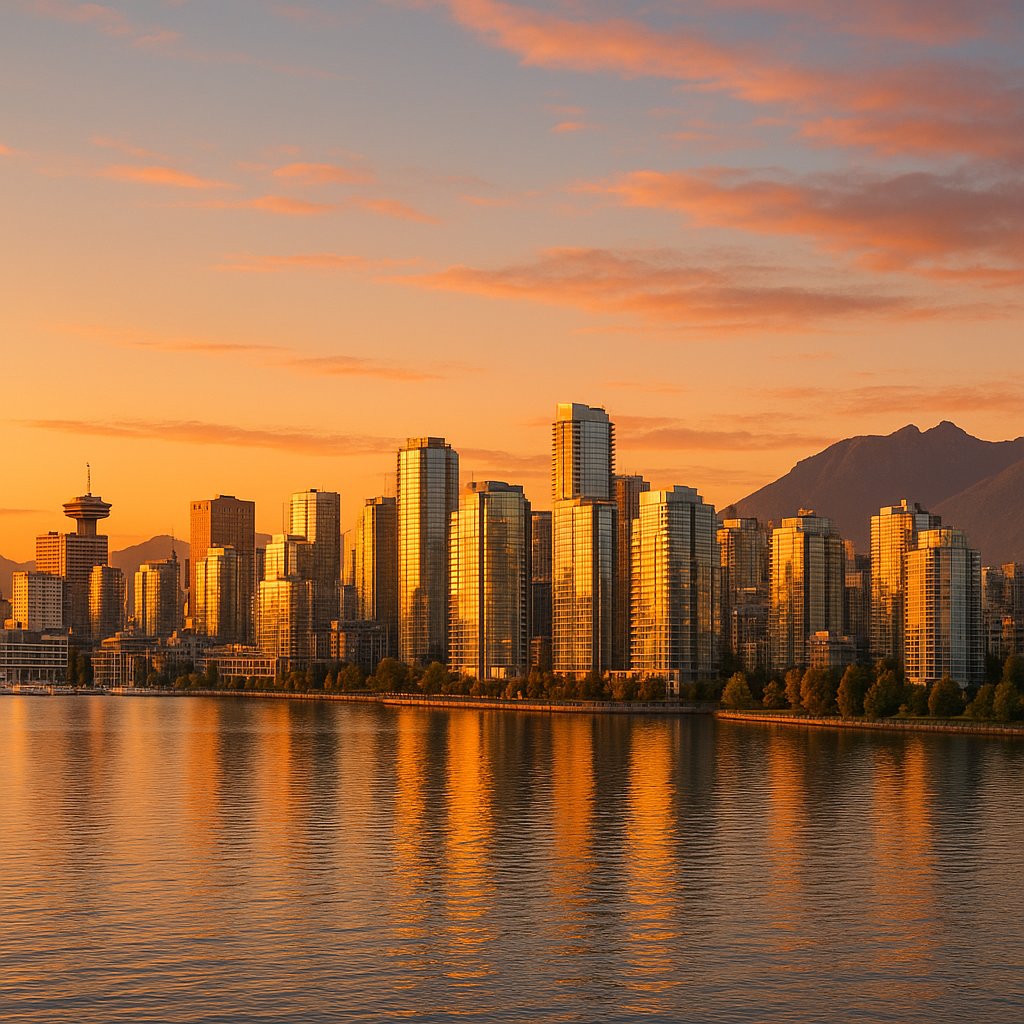 Vancouver Skyline at Sunset
