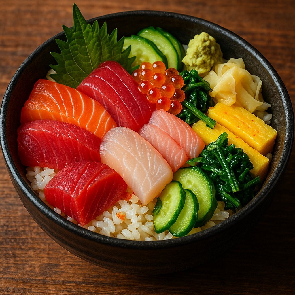 Vibrant Chirashi Don: Colorful Sashimi Bowl