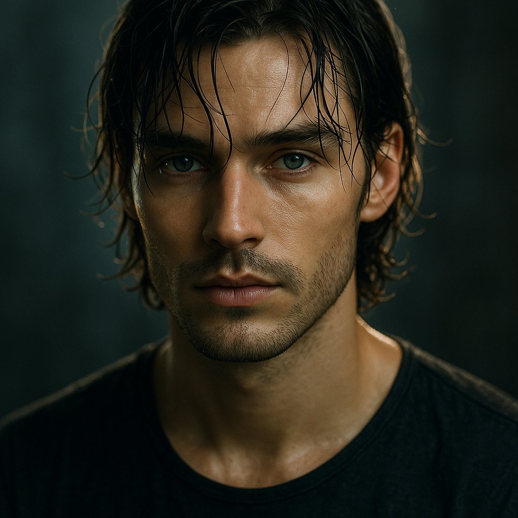 Wet-Hair Portrait — Moody Beauty