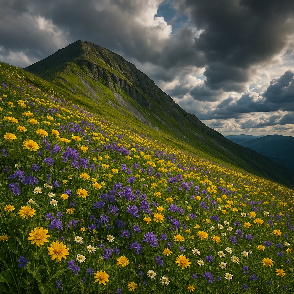 Alpine Bloom on a Ural Slope