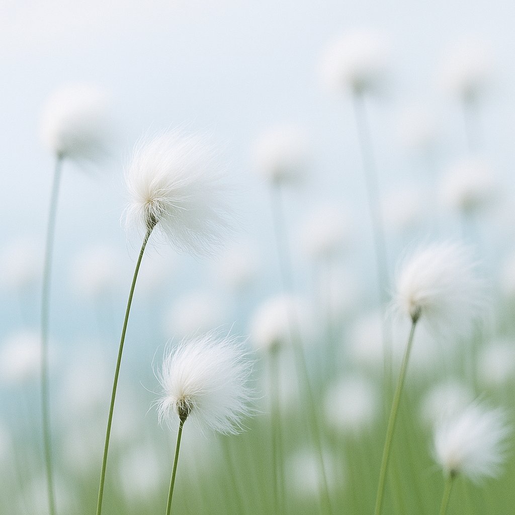 Alpine Cotton Grass in a Cool Breeze