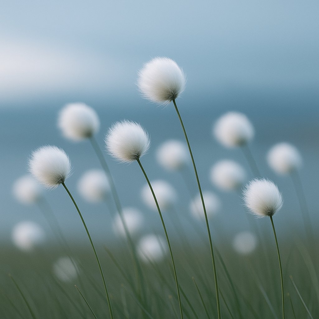 Arctic Cotton Grass in Soft Polar Light