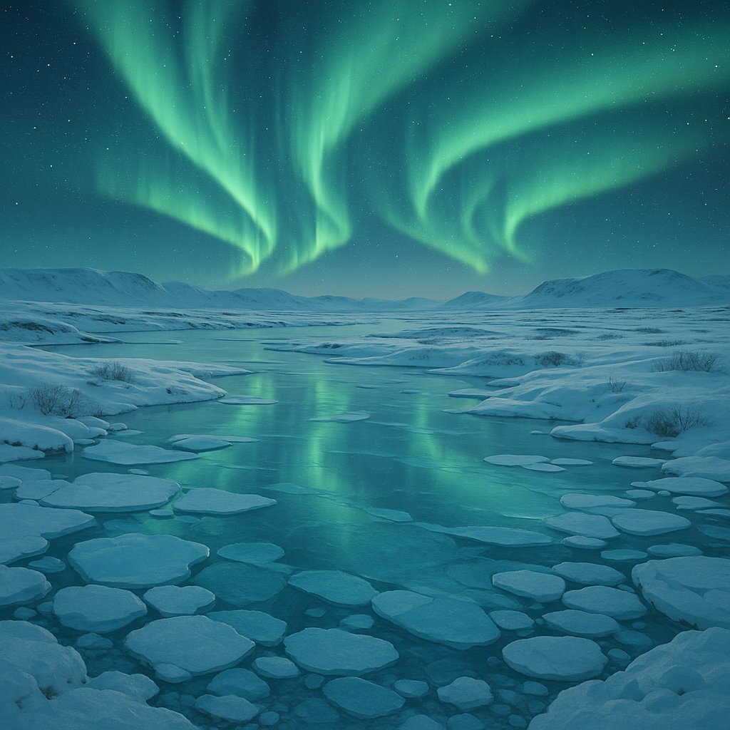 Aurora Over Arctic Tundra