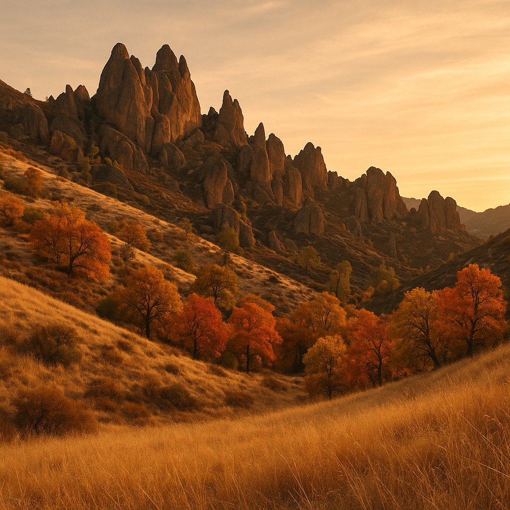 Autumn Light on Pinnacles Spires