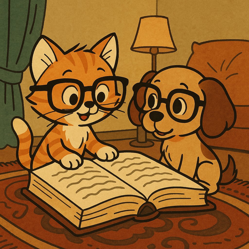 Bedtime Stories in Oversized Glasses