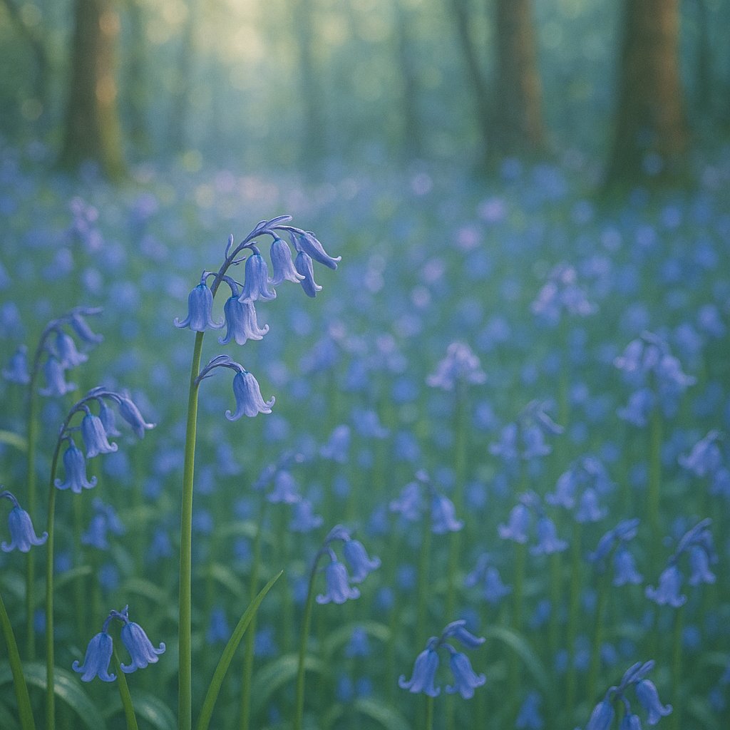 Bluebell Carpet in a Shaded Wood