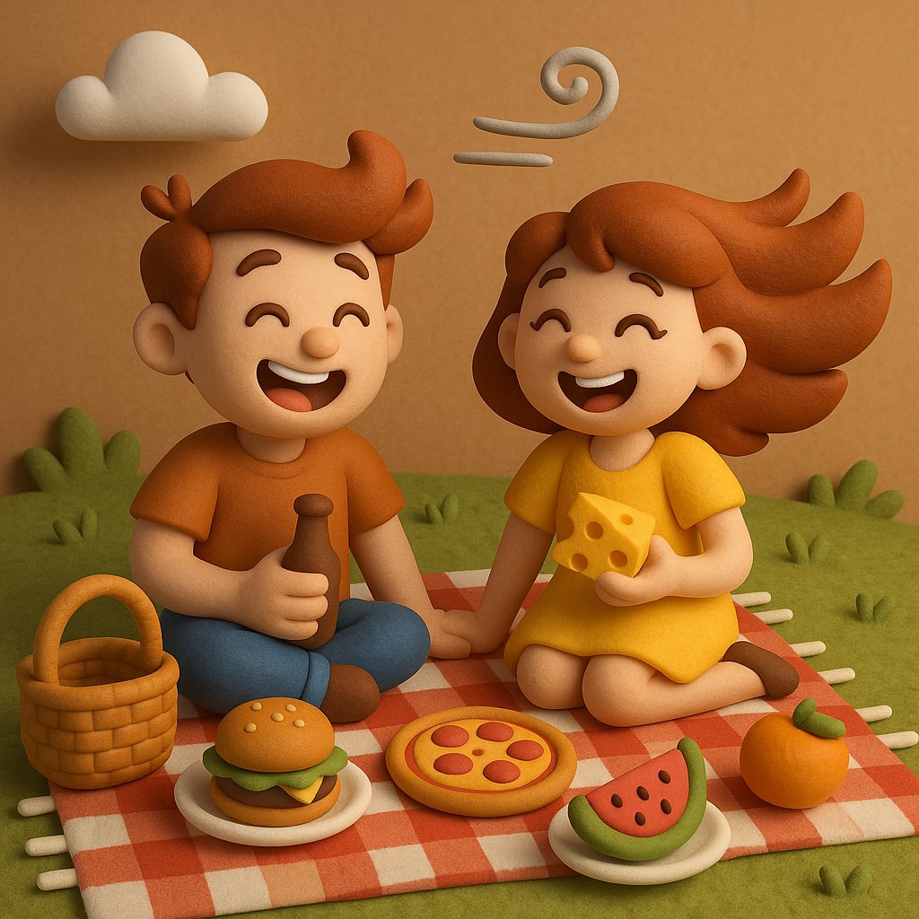 Cartoon Picnic Bliss
