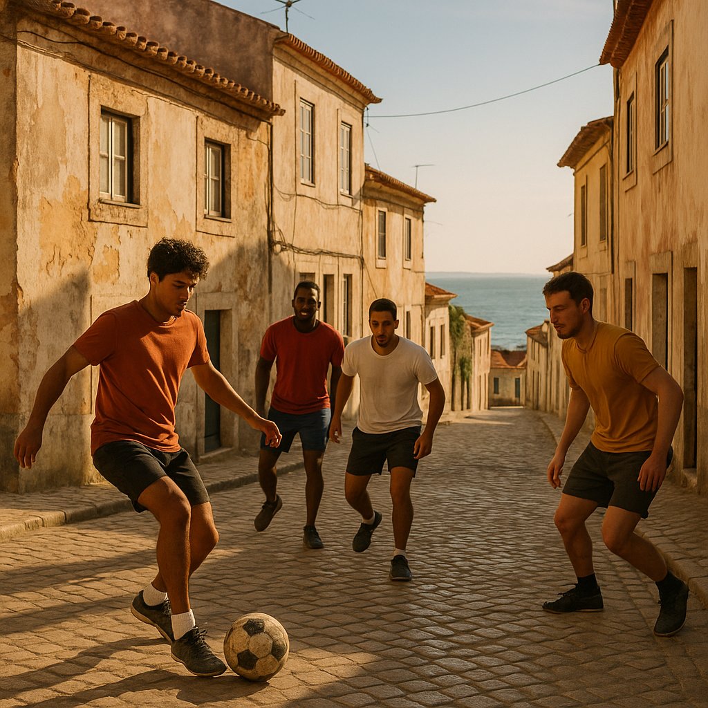 Coastal Street Football in Portugal