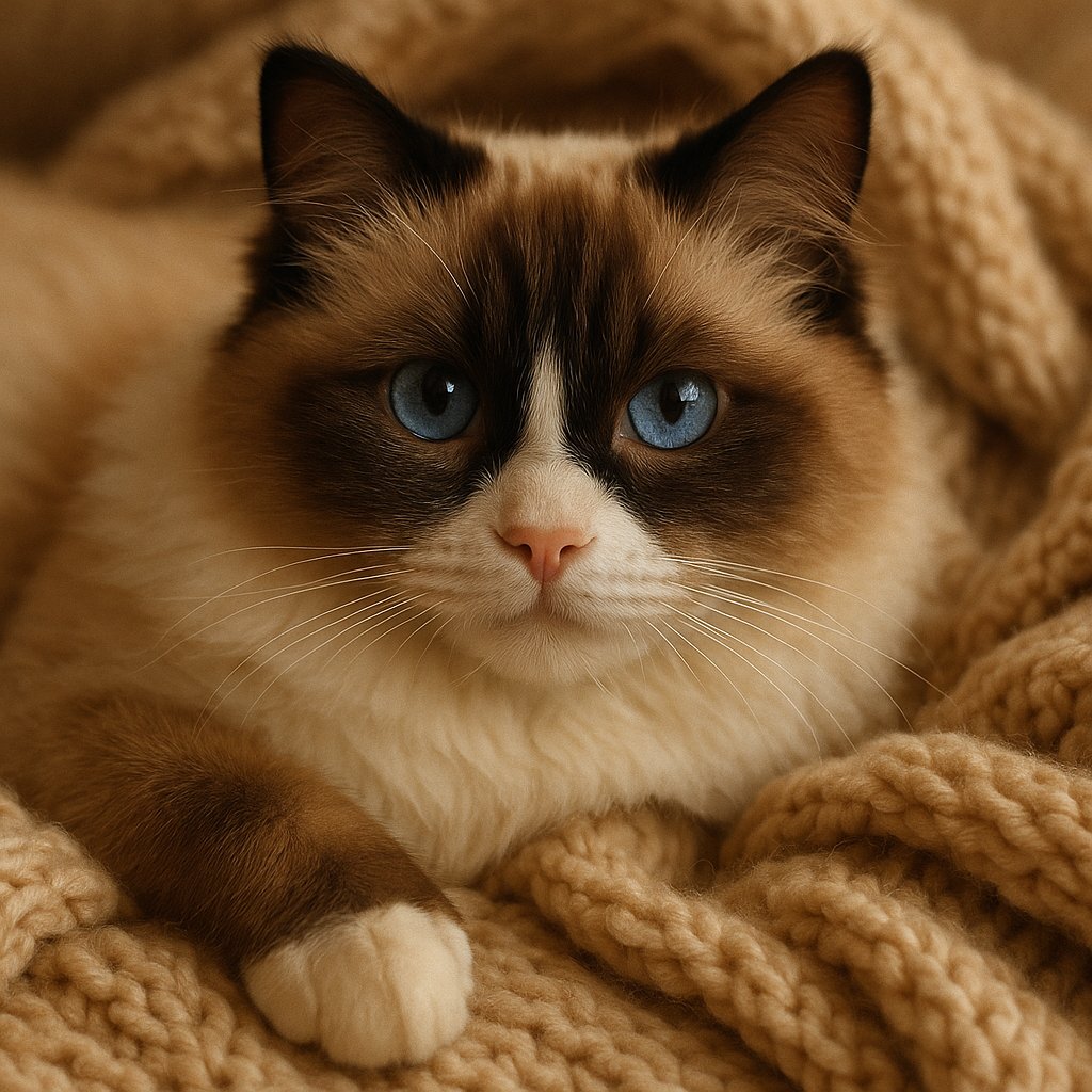 Cozy Ragdoll Close-Up