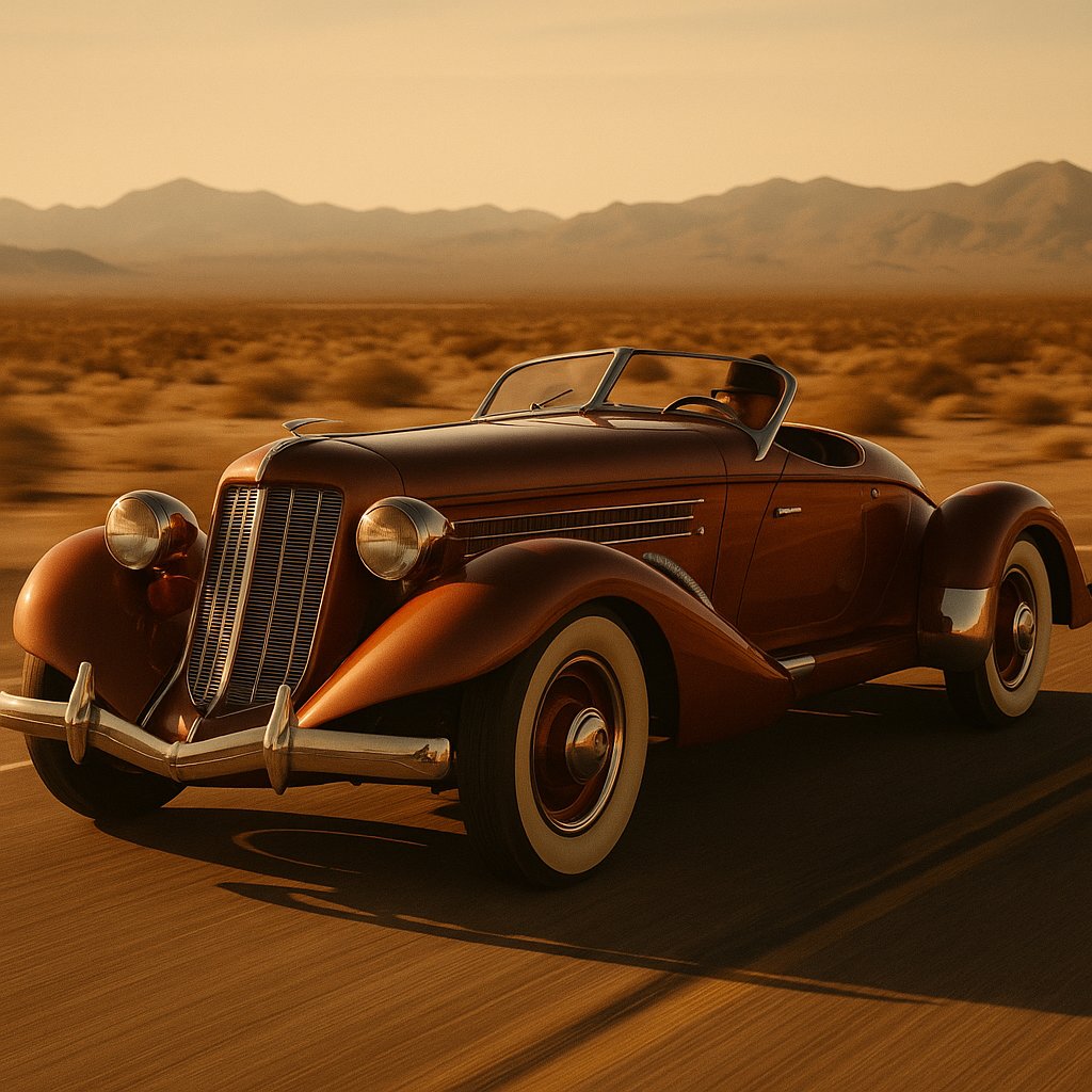 Desert Cruise — 1930s Boat-Tail Roadster