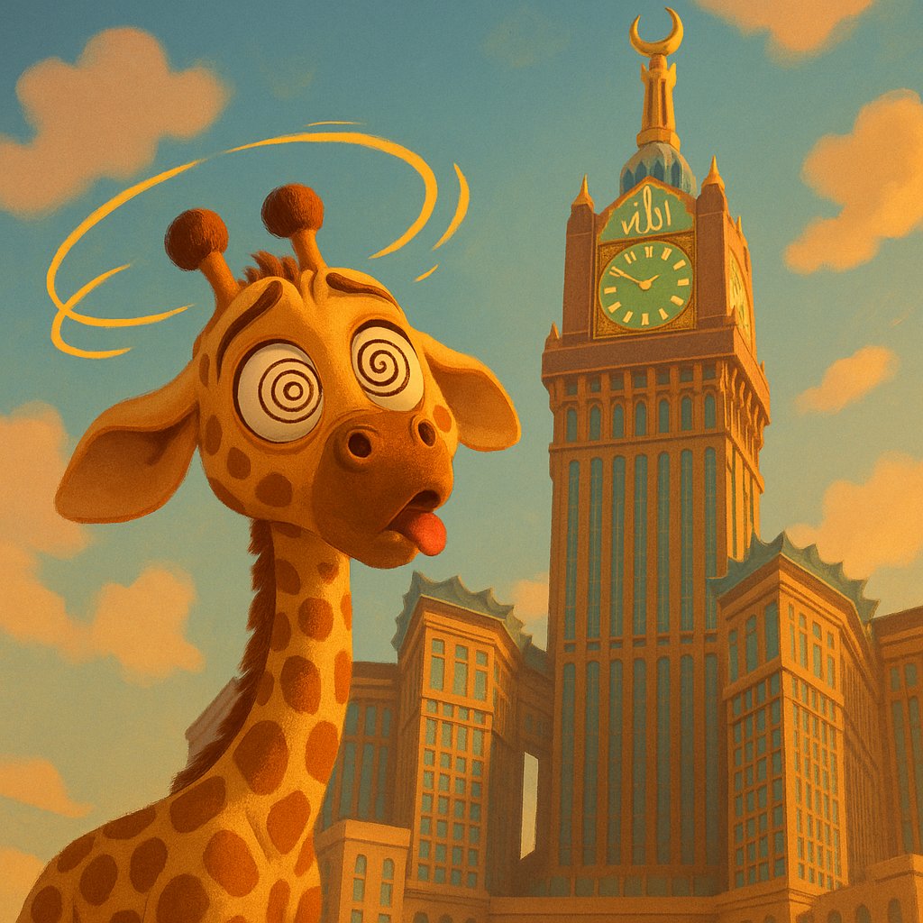 Dizzy Giraffe at the Clock Tower