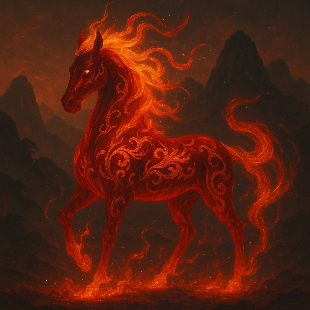 Ember Steed — Oriental Fire Horse Spirit