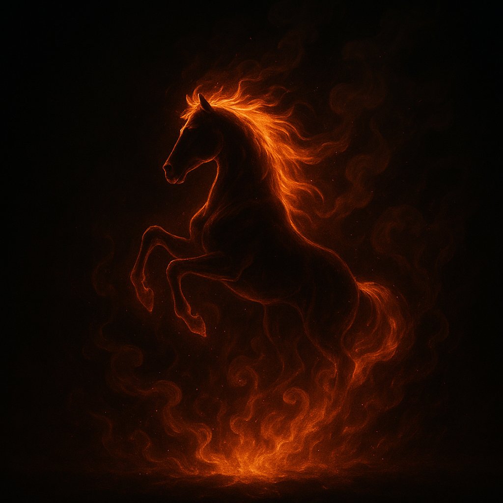 Emberstallion — A Fiery Holiday Silhouette