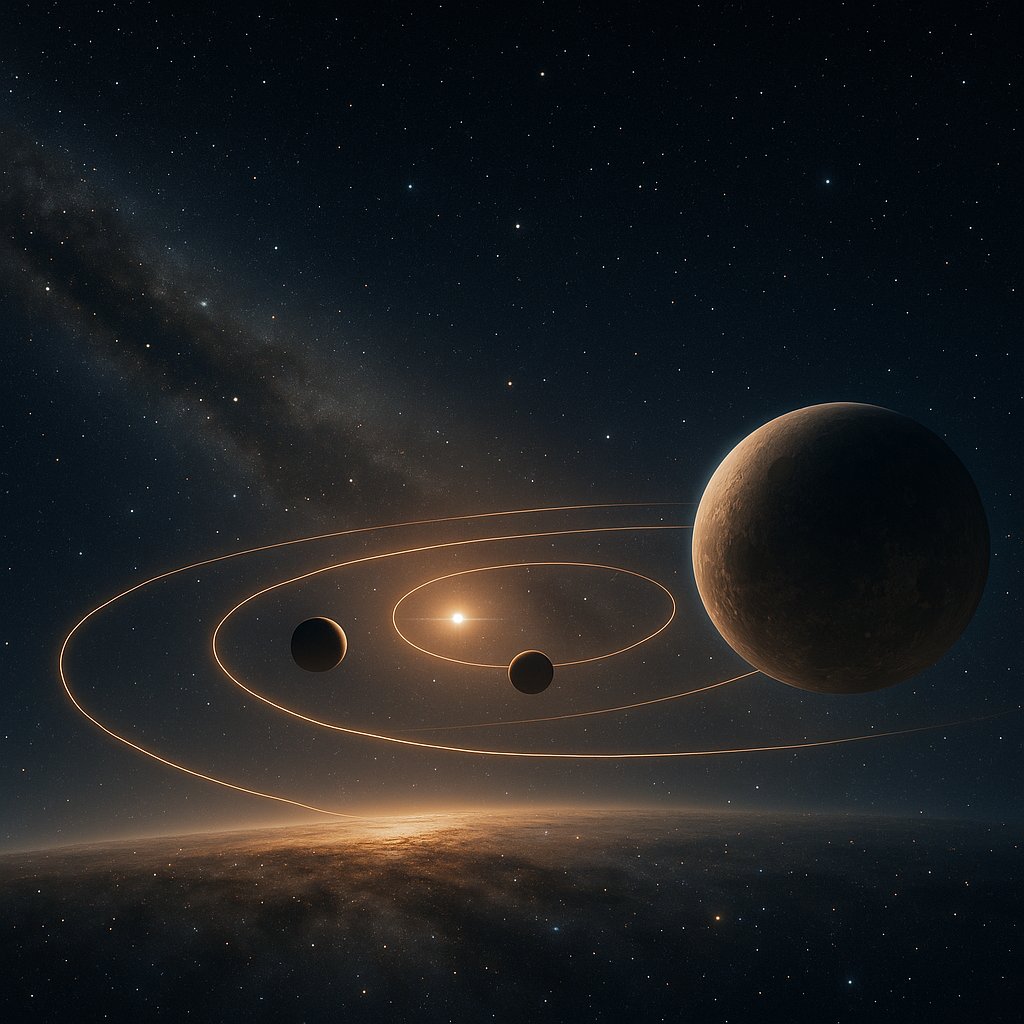 Exoplanet System at the Edge of a Galaxy