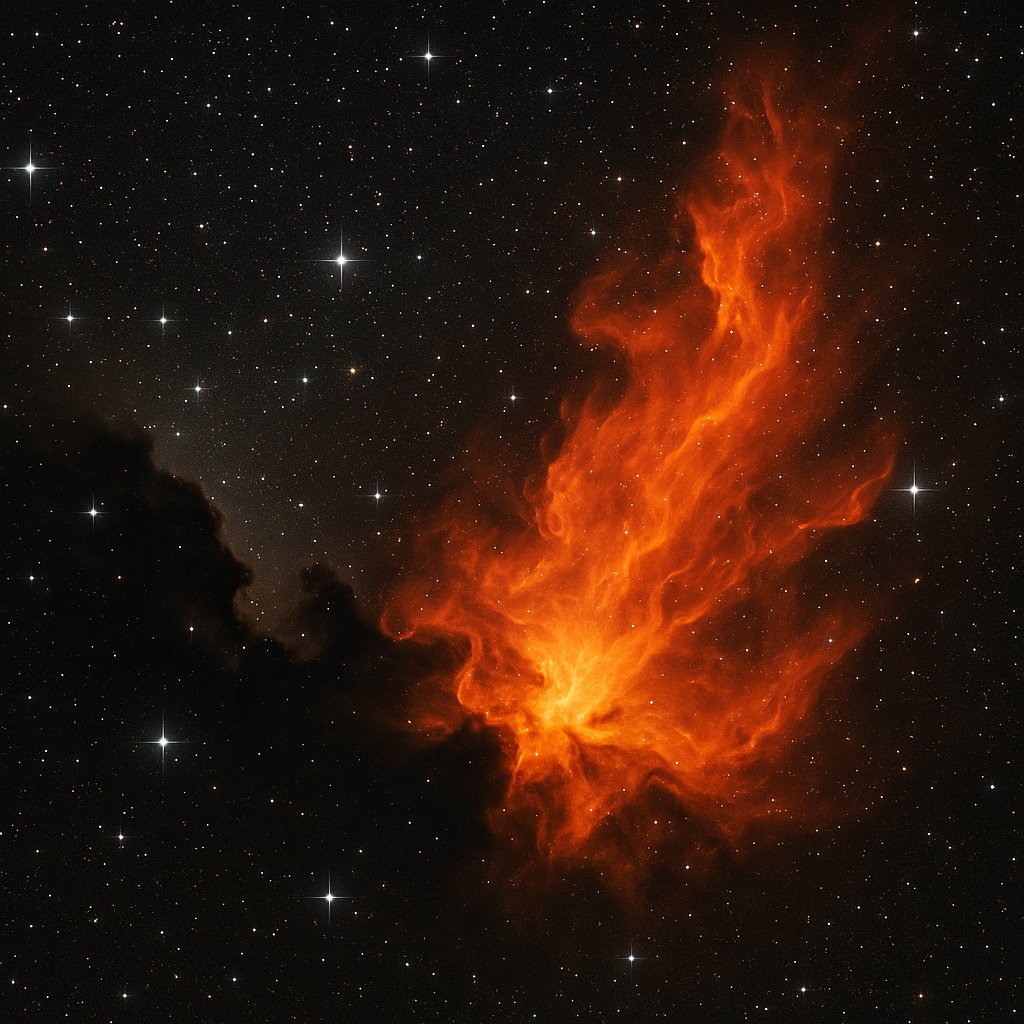 Flame Nebula in Fiery Haze