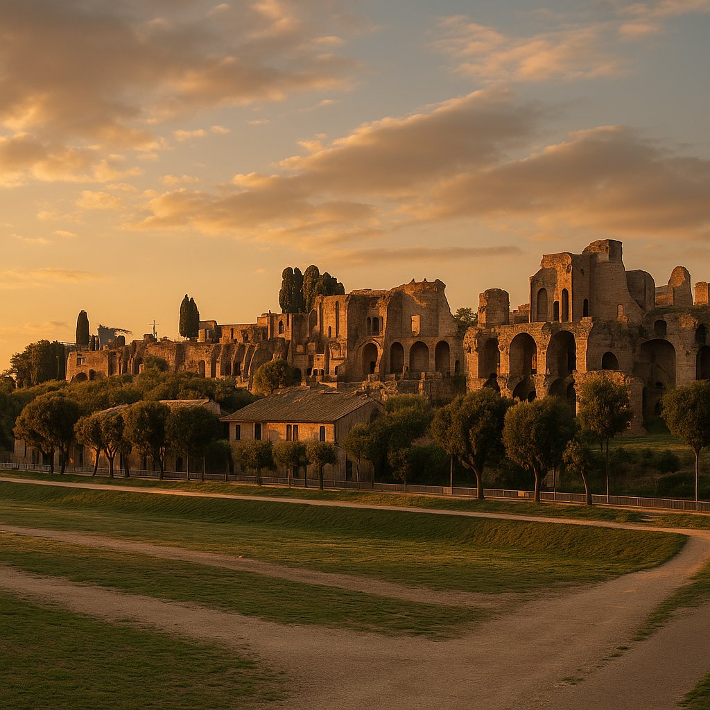 Golden Hour at the Circo Massimo Ruins, Rome
