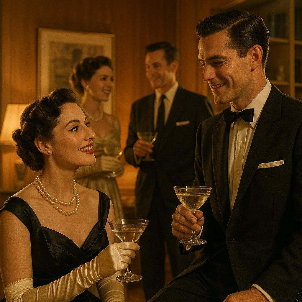 Golden Hour Cocktail — 1950s Glamour