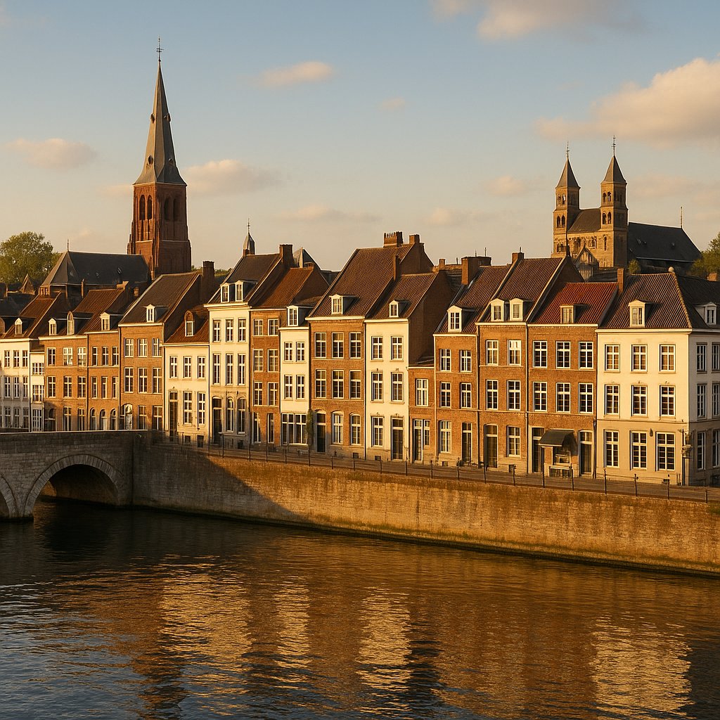Golden Hour on the Meuse — Maastricht Old Town