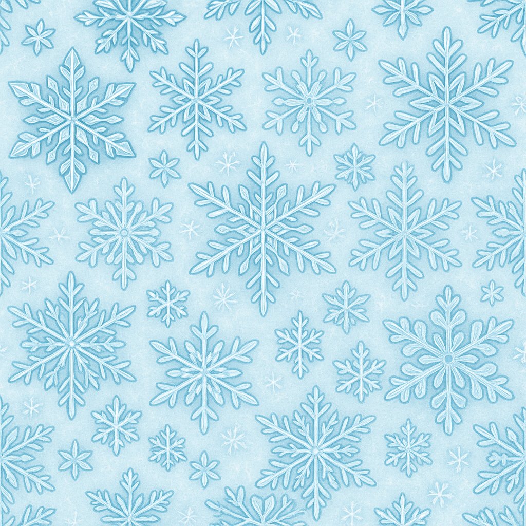 Icy Blue Snowflake Seamless Pattern