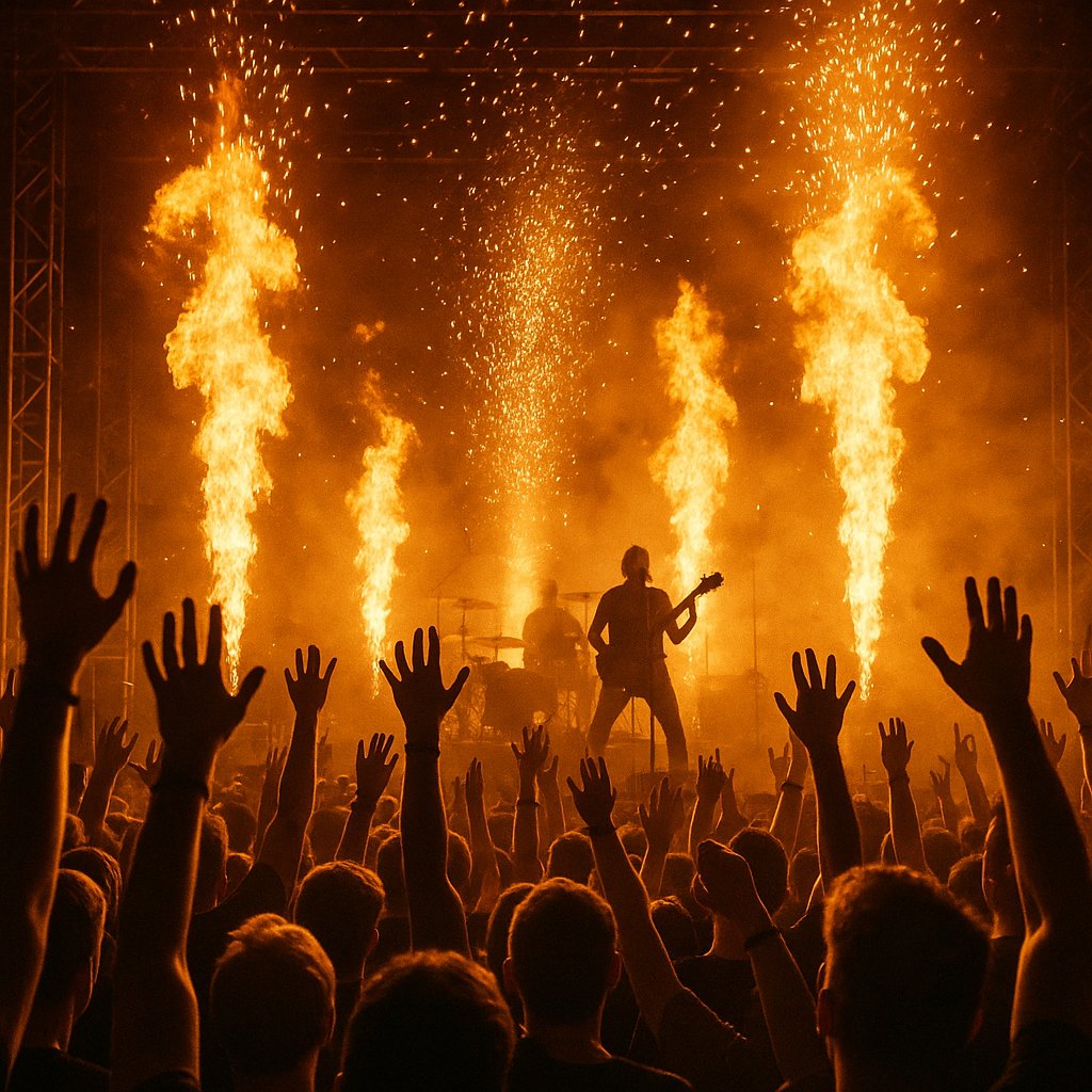 Inferno Live: Crowd-Perspective Rock Performance