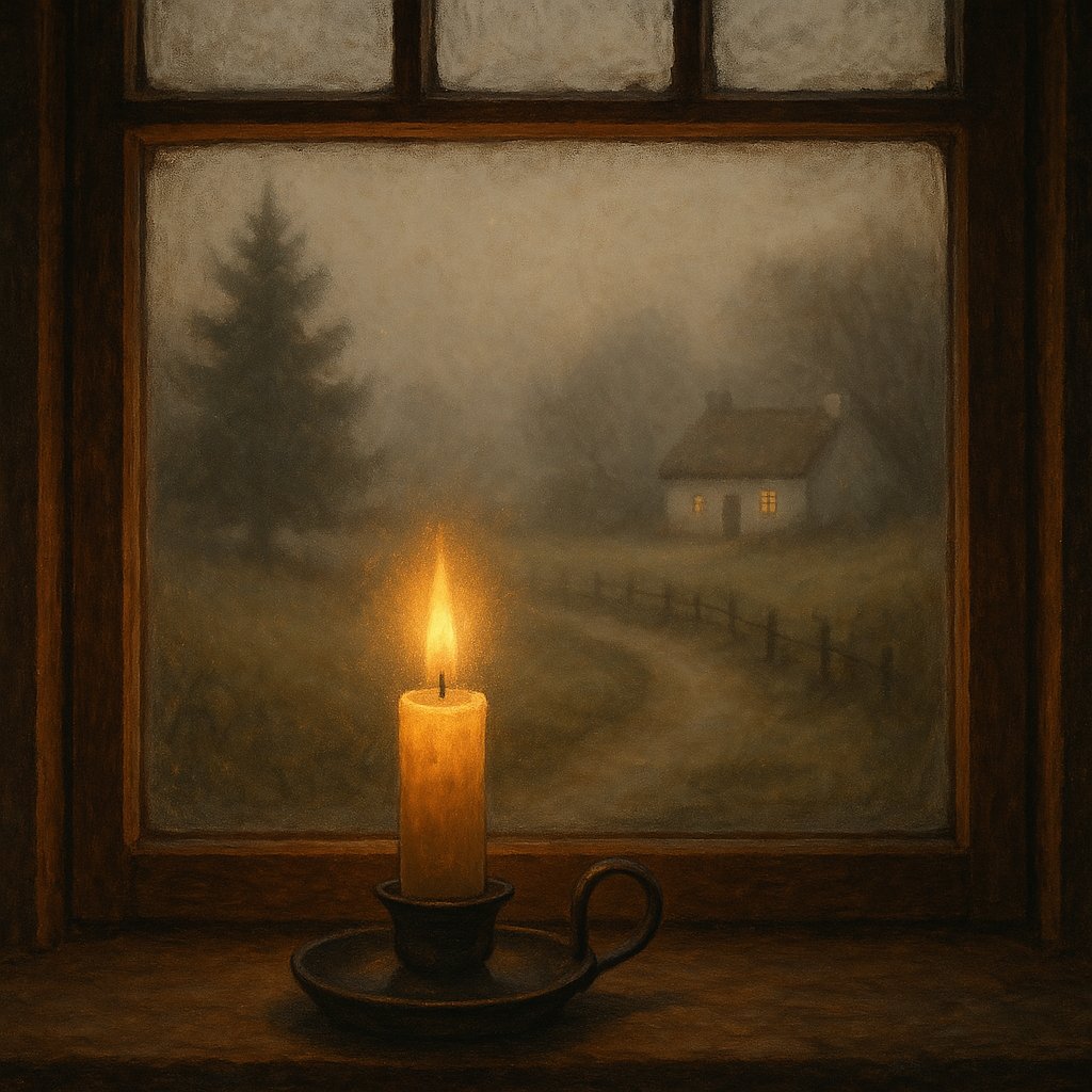 Irish Candle on a Misty Christmas Eve