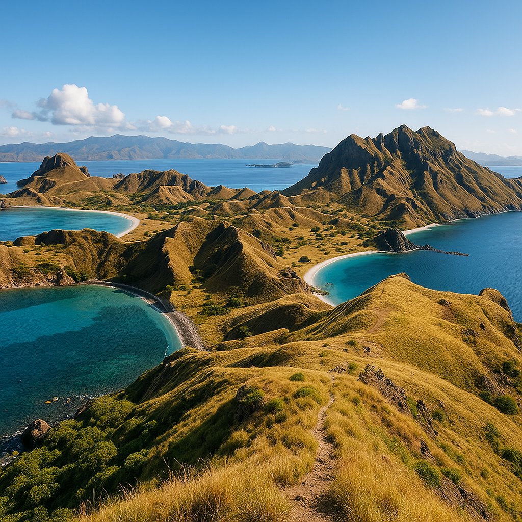 Komodo Island: Curving Bays and Golden Ridges