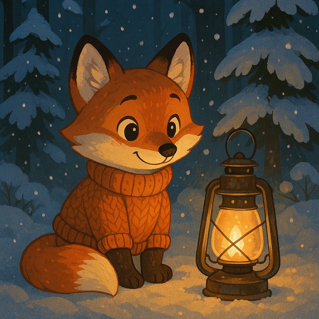 Lantern Light in a Winter Wood