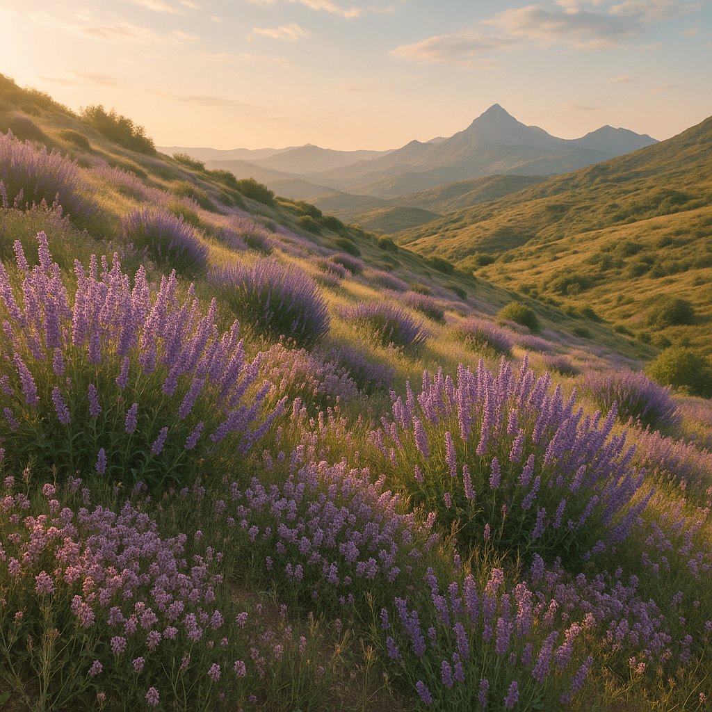 Lavender Hills at Golden Hour