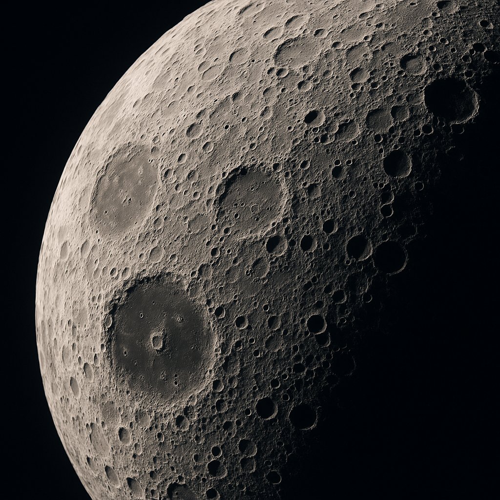 Lunar Crater Field — Extreme Close-Up