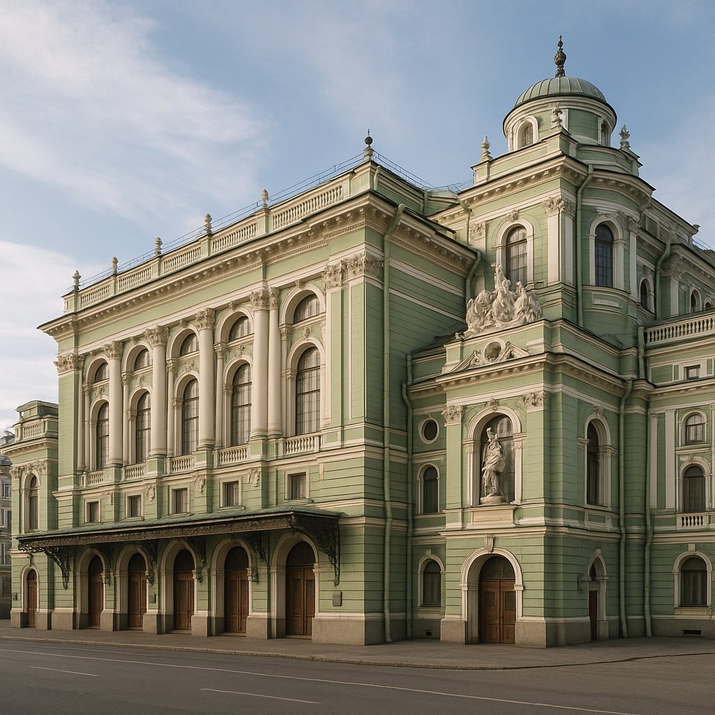 Mariinsky Theatre Façade at Soft Northern Light