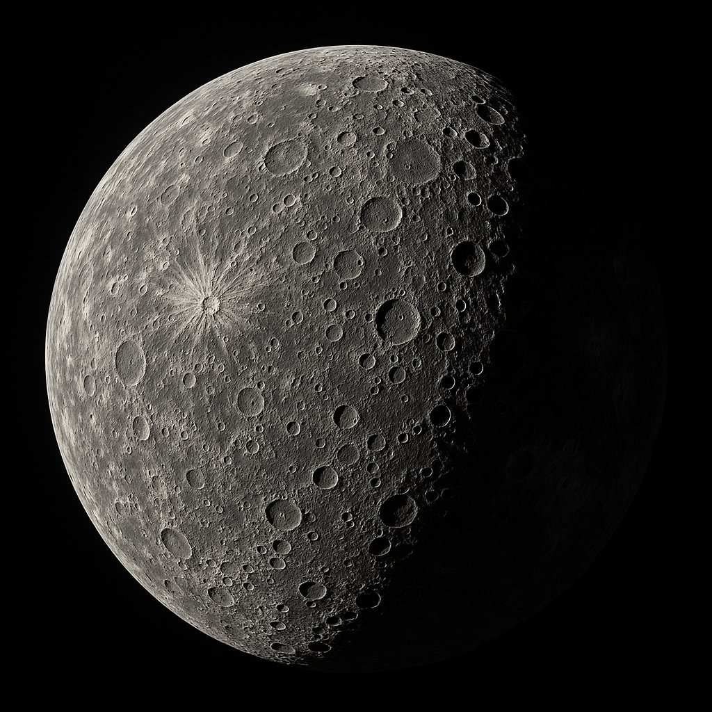 Mercury Close‑Up — Heavily Cratered Terminator