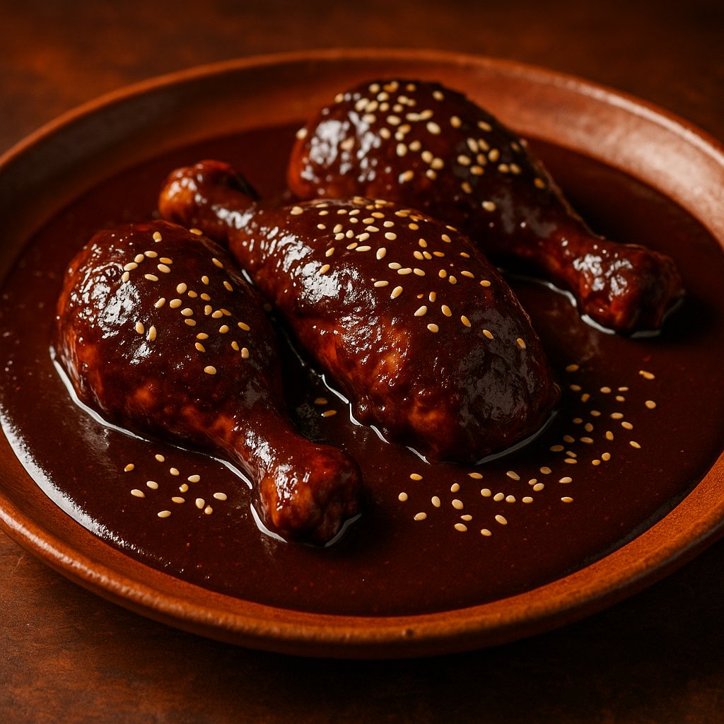 Mole Poblano Chicken with Sesame