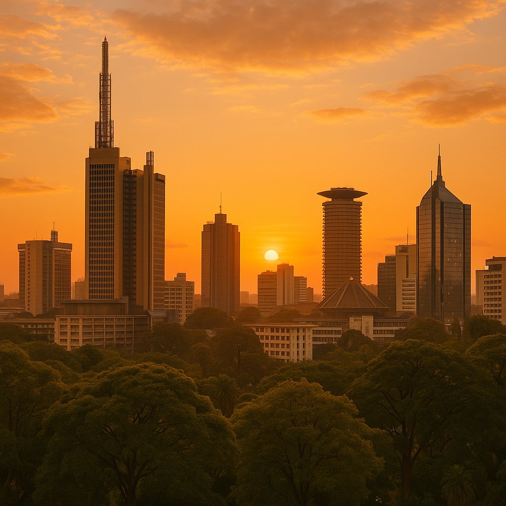 Nairobi Skyline at Sunset