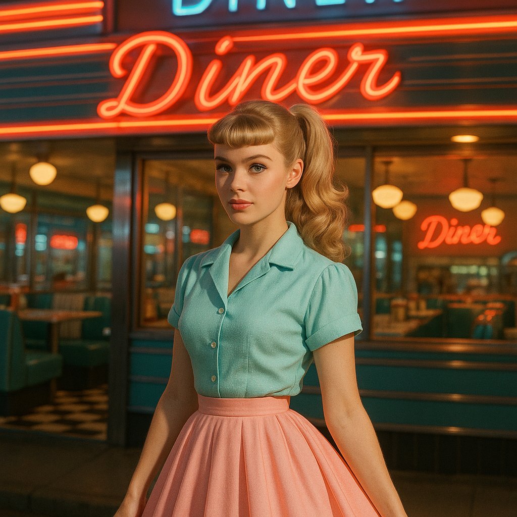 Neon Night at the Diner