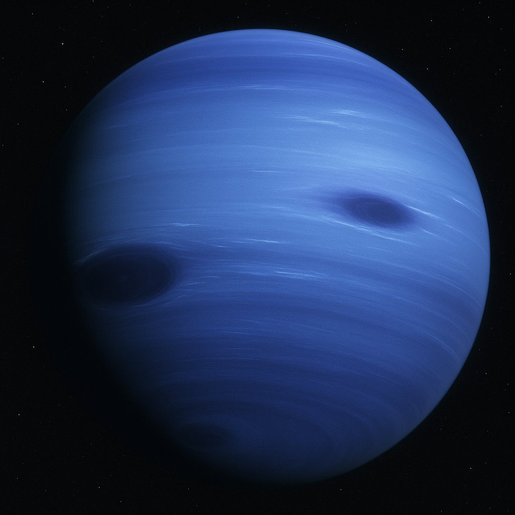 Neptune — Deep Blue Close‑Up with Storms